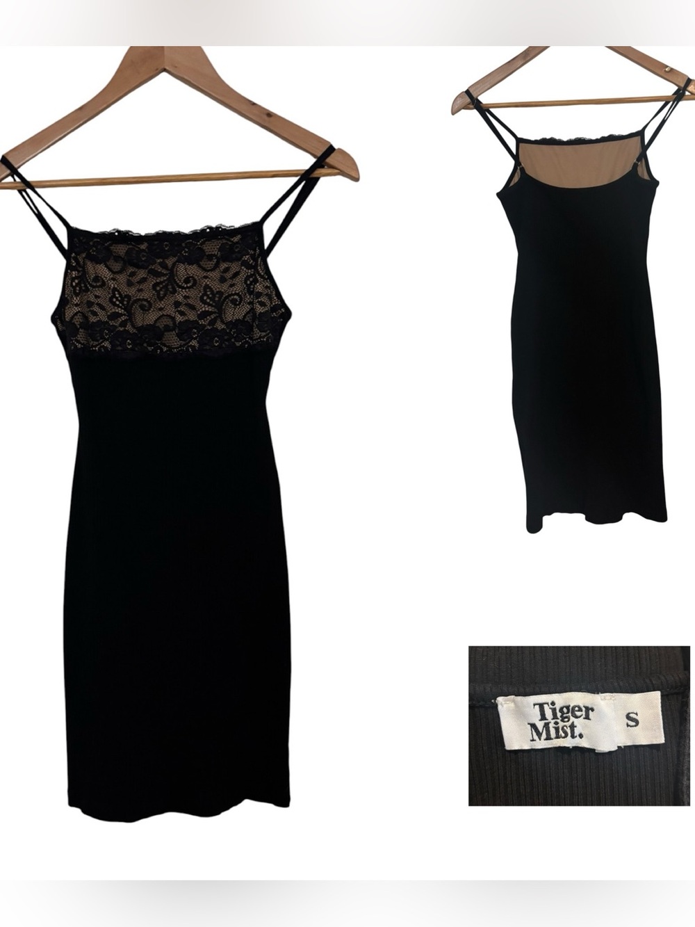 Tiger Mist Lace Ribbed Mini Dress
